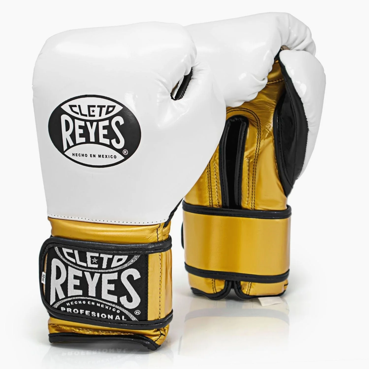 Guantes de boxeo Cleto Reyes Sparring CE6 Blanco-oro 
