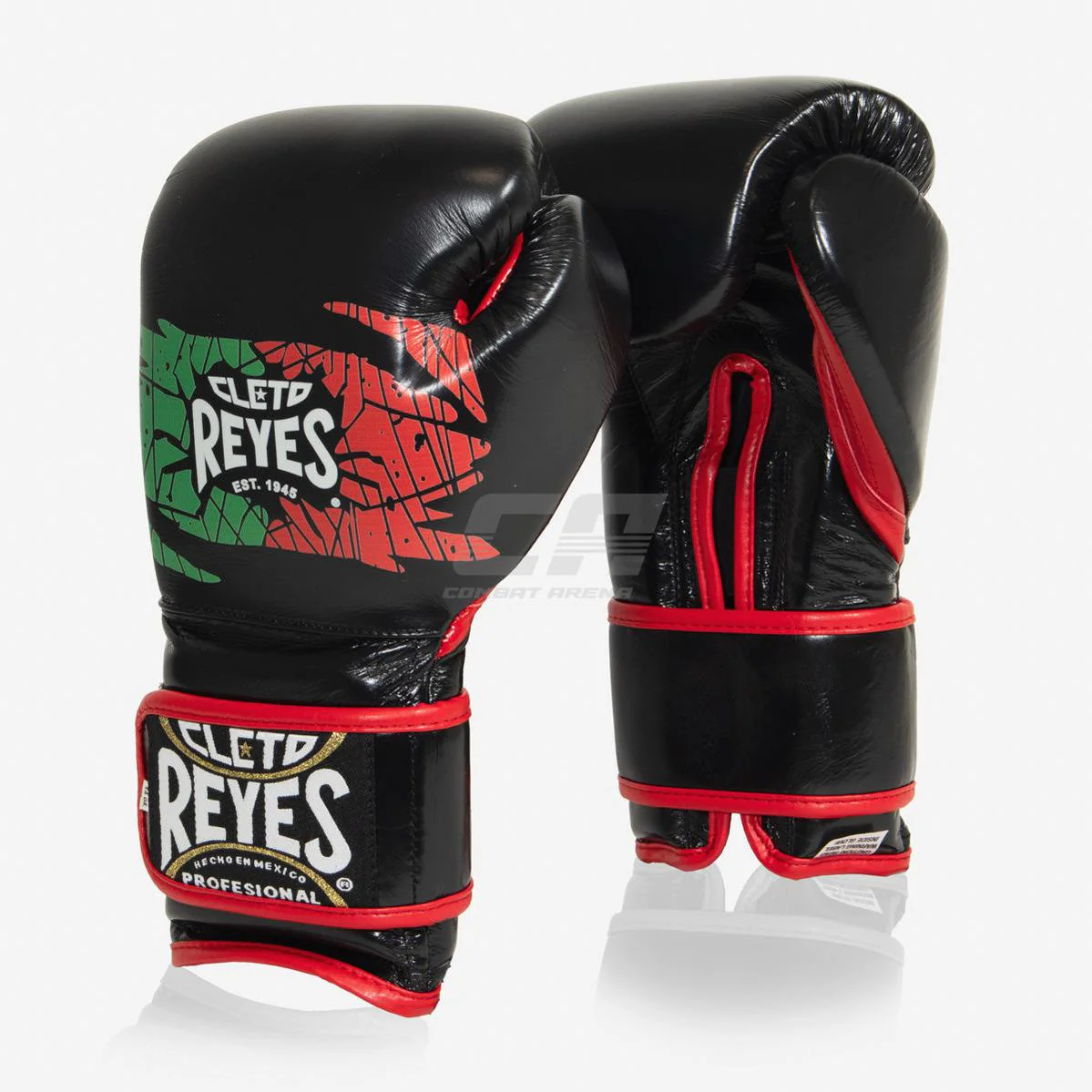 Guantes de boxeo Cleto Reyes Sparring CE6 Negro rojo Mexican 