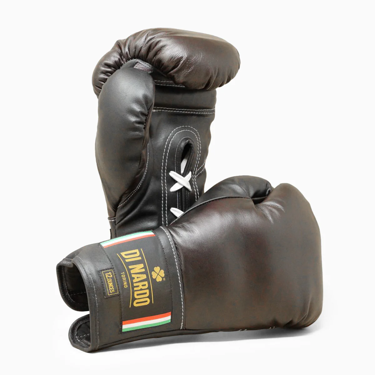 Guantes de boxeo Di Nardo con cordones 12 Oz Marrón-negro 