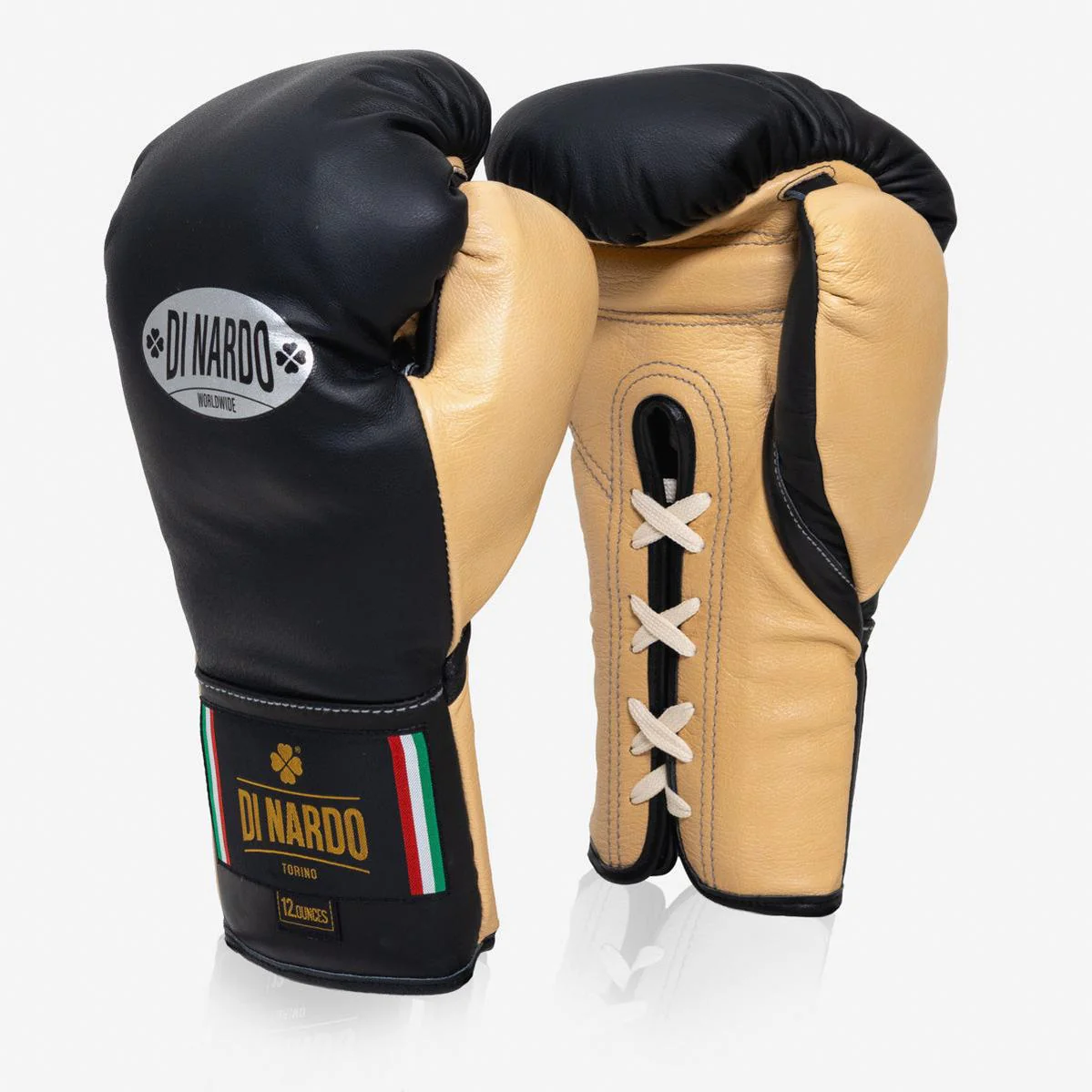 Guantes de boxeo Di Nardo con Cordones 12 Oz Negro-arena - Image 2