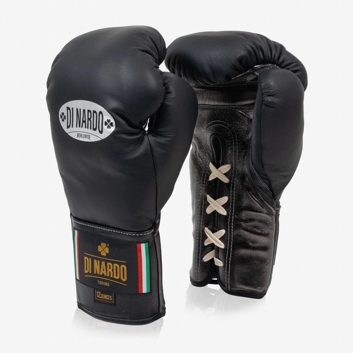 Guantes de boxeo Di Nardo con Cordones 12 Oz Negro-plateado oscuro - Image 2