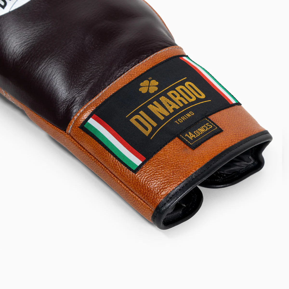 Guantes de boxeo Di Nardo con Cordones 14 Oz Borgoña-coñac - Image 11