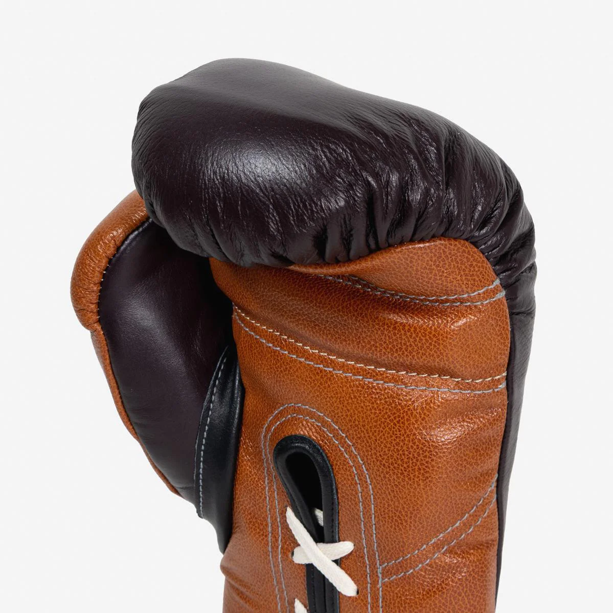 Guantes de boxeo Di Nardo con Cordones 14 Oz Borgoña-coñac - Image 8