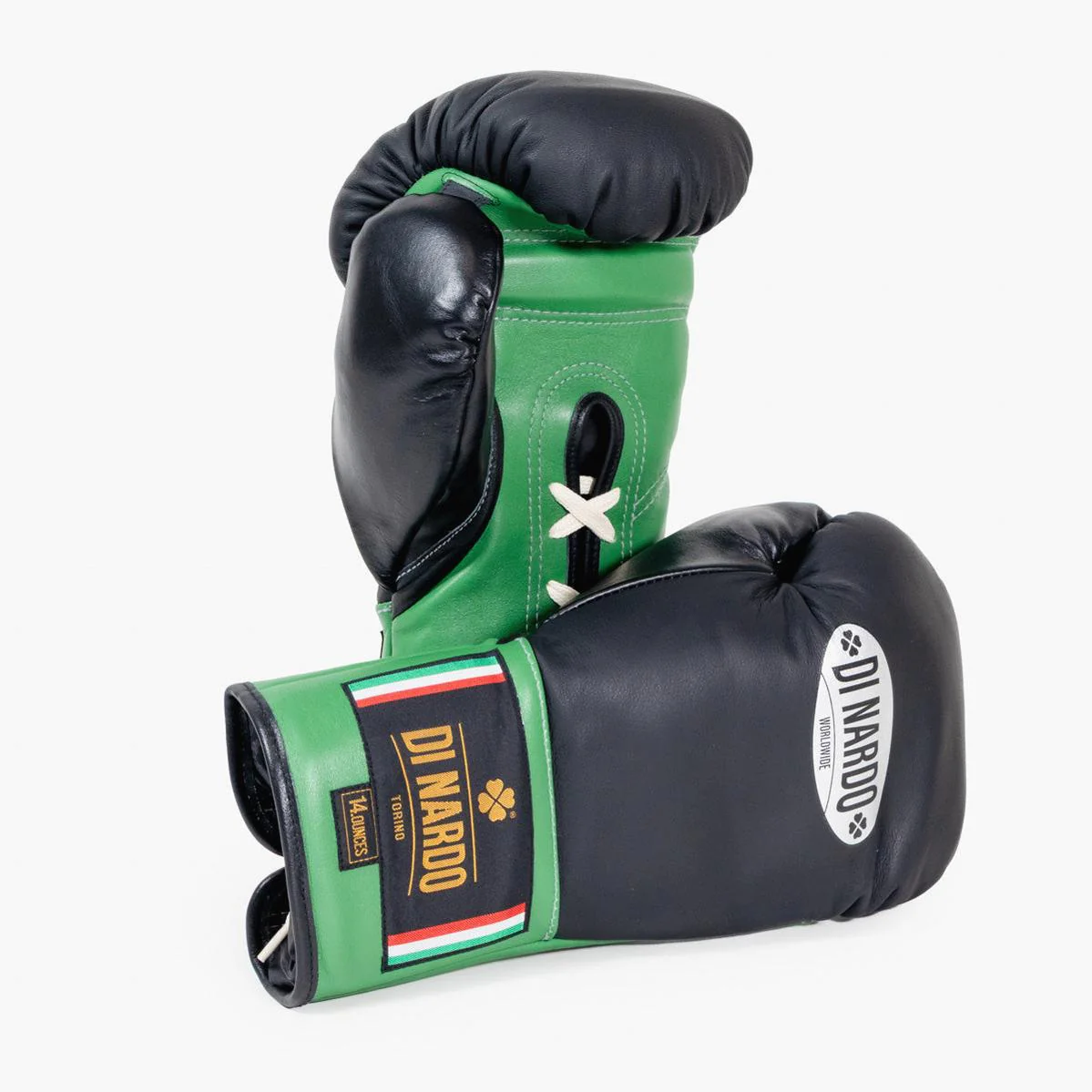 Guantes de boxeo Di Nardo con Cordones 14 Oz Nero-verde 