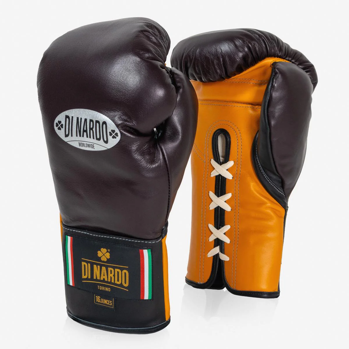 Guantes de boxeo Di Nardo con Cordones 16 Oz Borgoña-amarillo - Image 2
