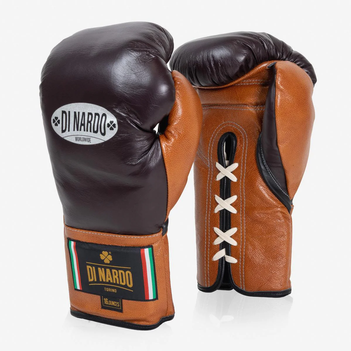 Guantes de boxeo Di Nardo con Cordones 16 Oz Borgoña-coñac - Image 2