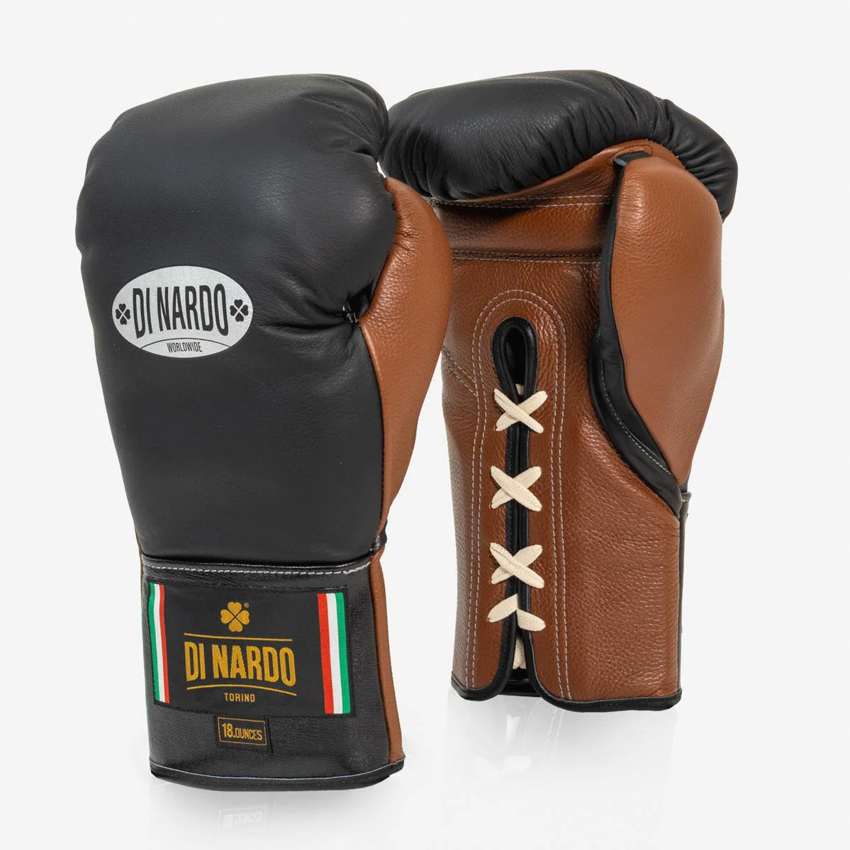 Guantes de boxeo Di Nardo con Cordones 18 Oz Negro-marrón  - Image 2