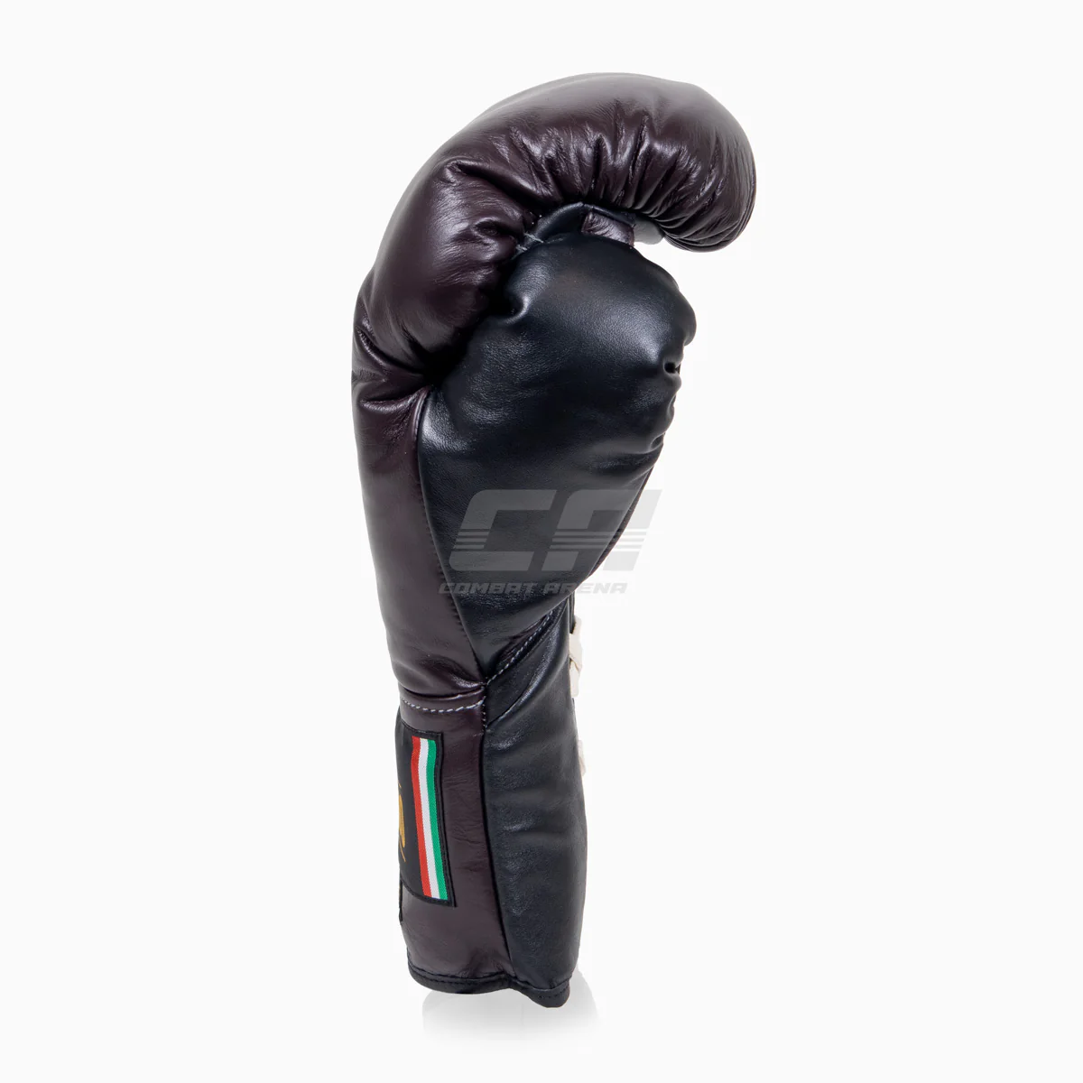 Guantes de boxeo Di Nardo con cordones Borgoña-Negro 14 oz  - Image 3