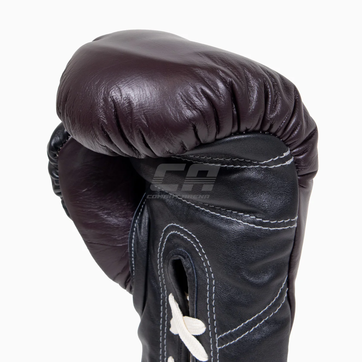 Guantes de boxeo Di Nardo con cordones Borgoña-Negro 14 oz  - Image 7
