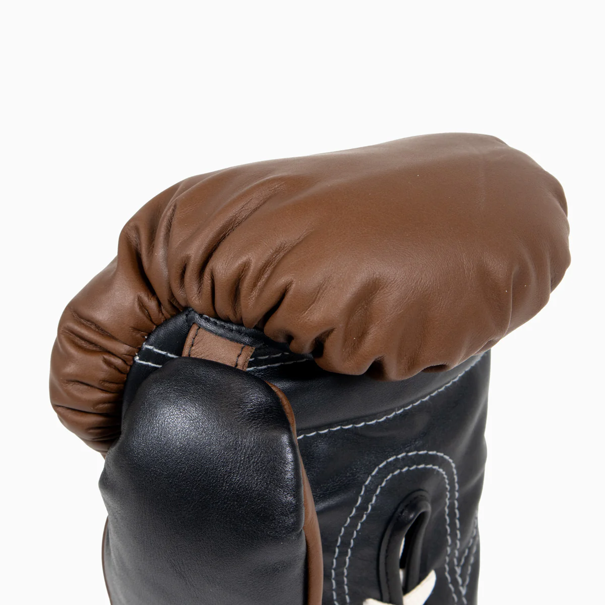 Guantes de boxeo Di Nardo con cordones Marrón Negro 10 Oz - Image 6