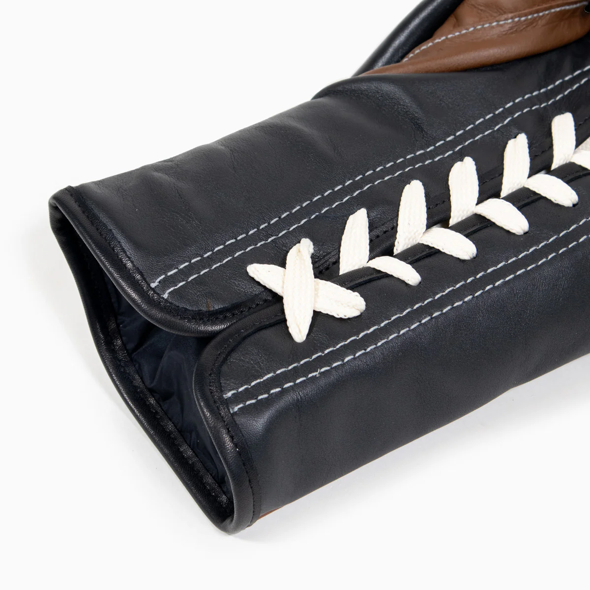 Guantes de boxeo Di Nardo con cordones Marrón Negro 10 Oz - Image 9