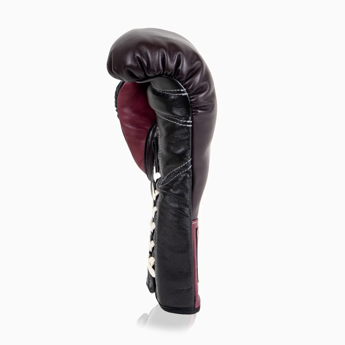 Guantes de boxeo Di Nardo con cordones Borgoña Negro  - Image 5