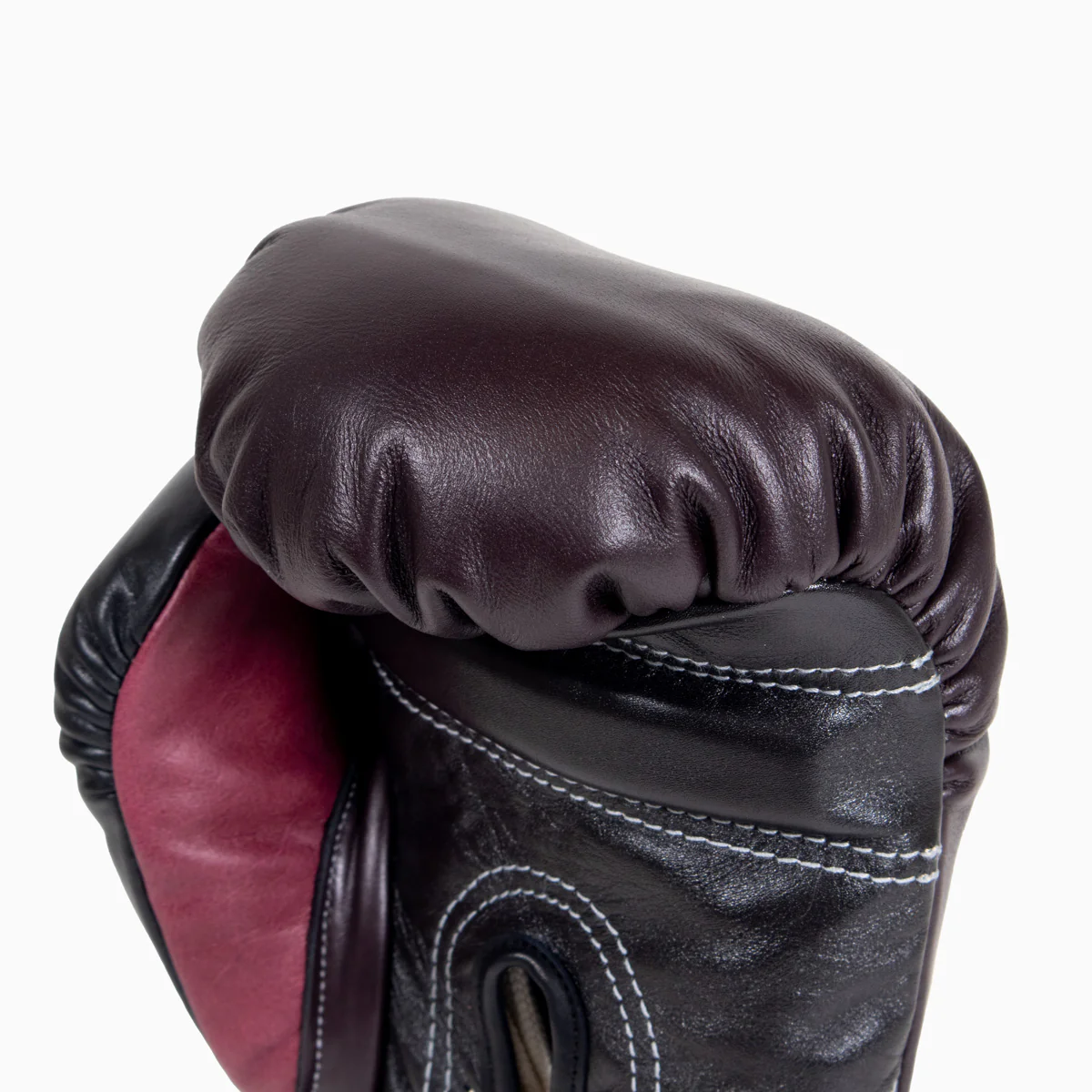 Guantes de boxeo Di Nardo con cordones Borgoña Negro  - Image 6
