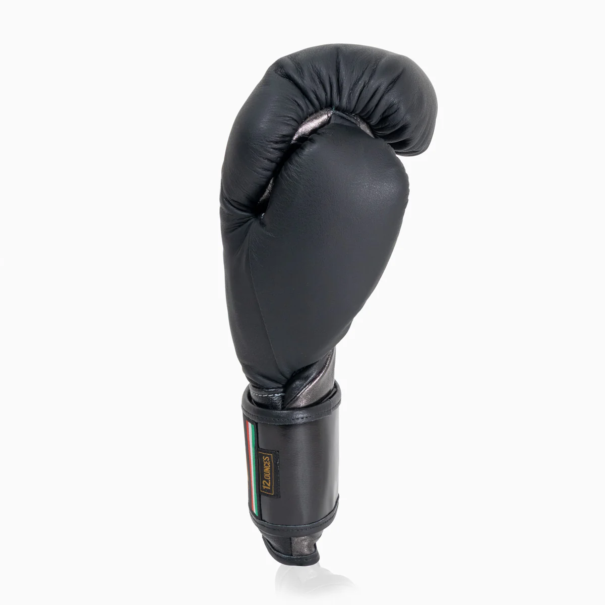 Guantes de boxeo Di Nardo con Velcro 12 Oz Negro-plata oscura - Image 3