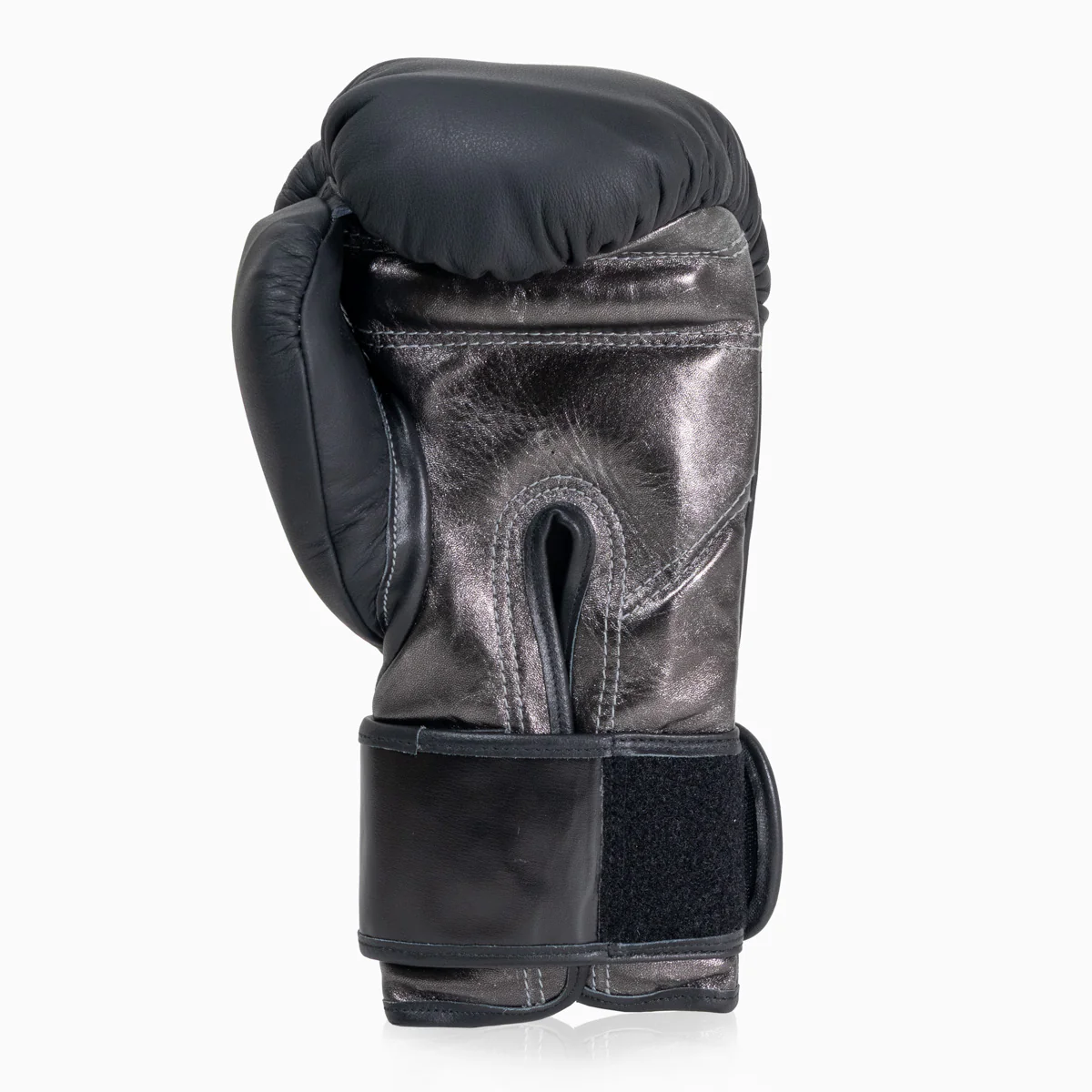 Guantes de boxeo Di Nardo con Velcro 12 Oz Negro-plata oscura - Image 4