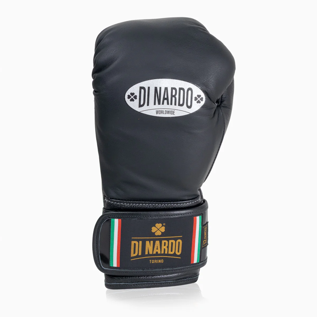 Guantes de boxeo Di Nardo con Velcro 12 Oz Negro-plata oscura - Image 6