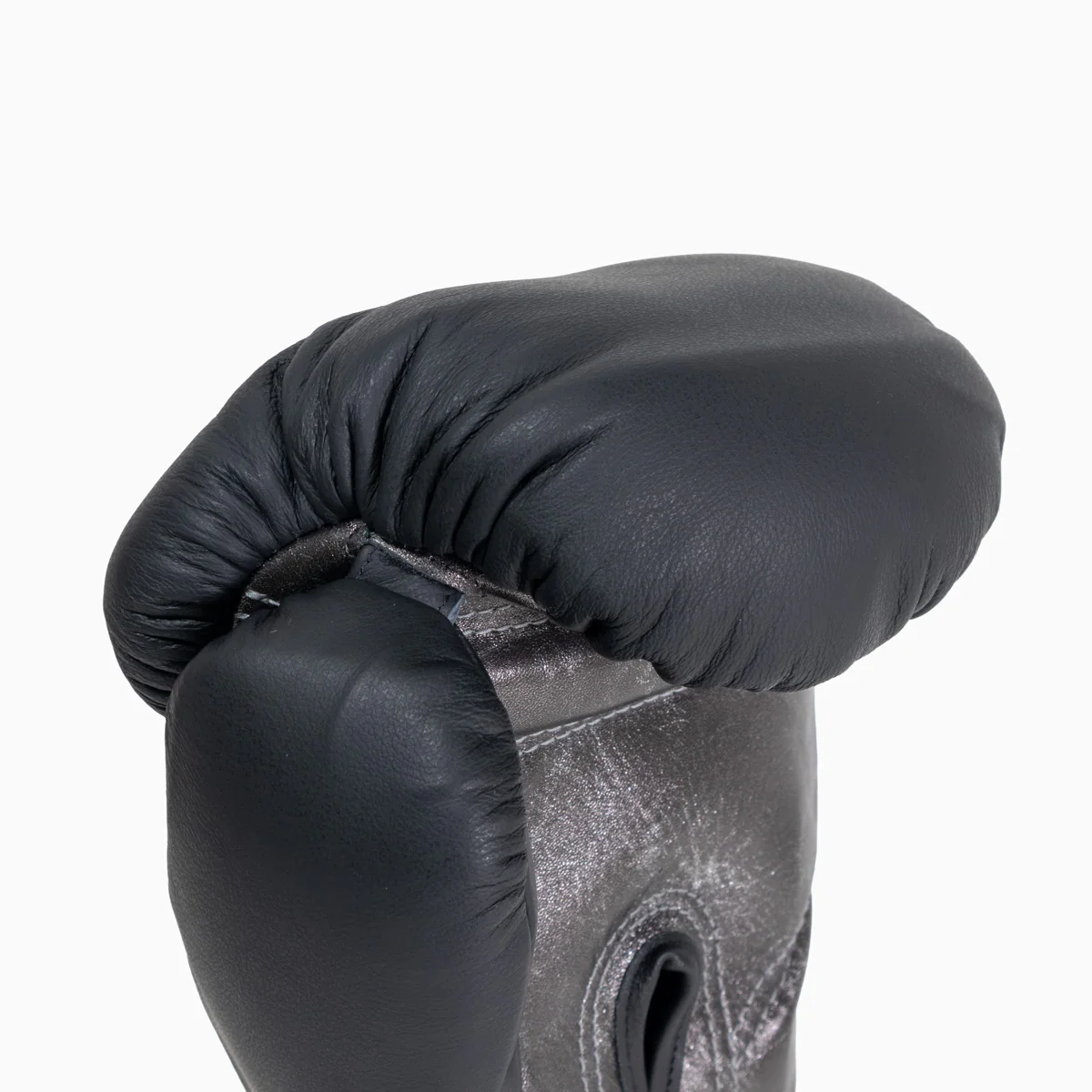 Guantes de boxeo Di Nardo con Velcro 12 Oz Negro-plata oscura - Image 7