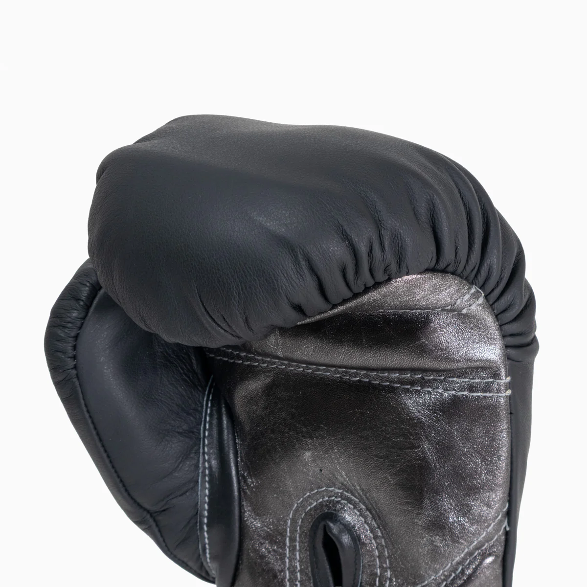 Guantes de boxeo Di Nardo con Velcro 12 Oz Negro-plata oscura - Image 8