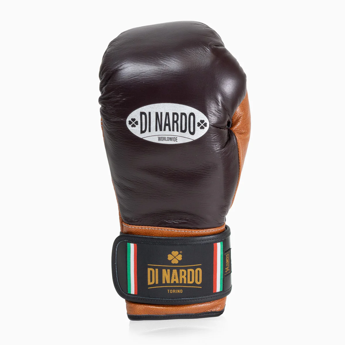 Guantes de boxeo Di Nardo con Velcro 14 Oz Borgoña-coñac  - Image 6