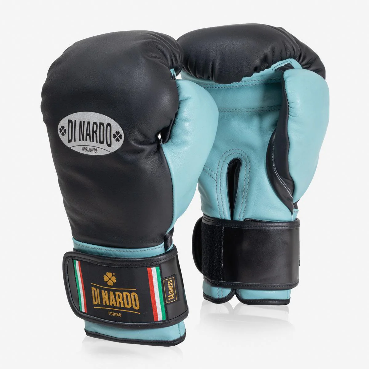Guantes de boxeo Di Nardo con Velcro 14 Oz Negro-agua - Image 2