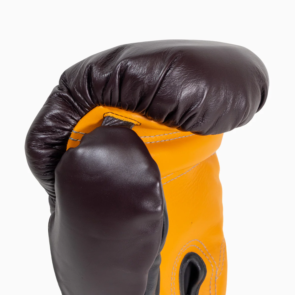Guantes de boxeo Di Nardo con Velcro 16 Oz Borgoña-amarillo  - Image 7