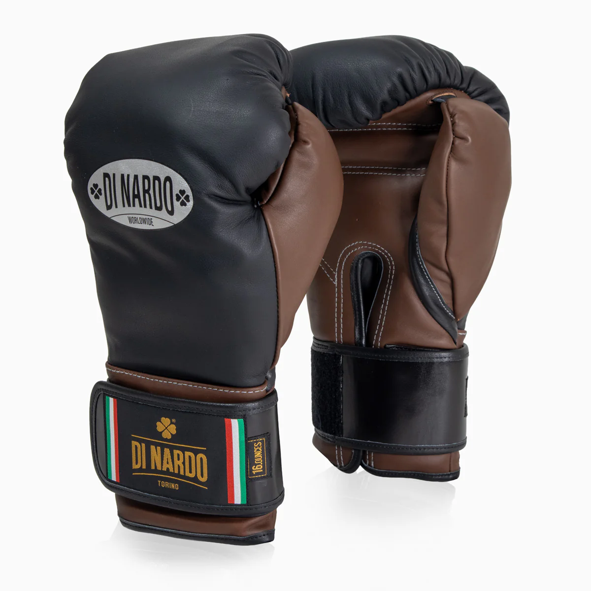 Guantes de boxeo Di Nardo con Velcro 16 Oz Negro-cacao  - Image 2
