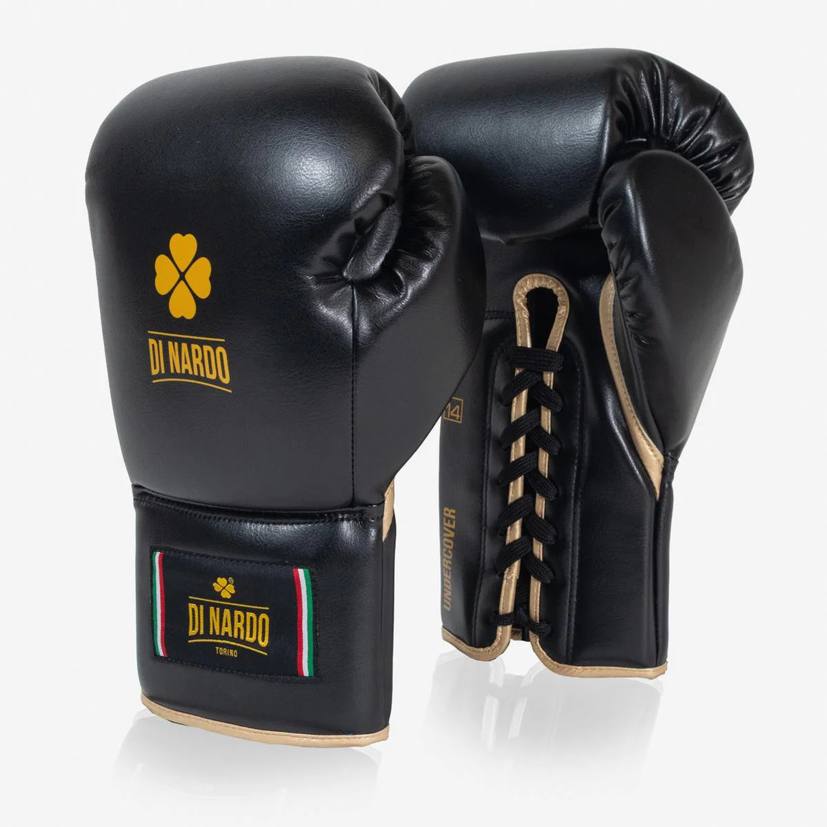 Guantes de boxeo Di Nardo Encubierto con Cordones Negro-oro - Image 2
