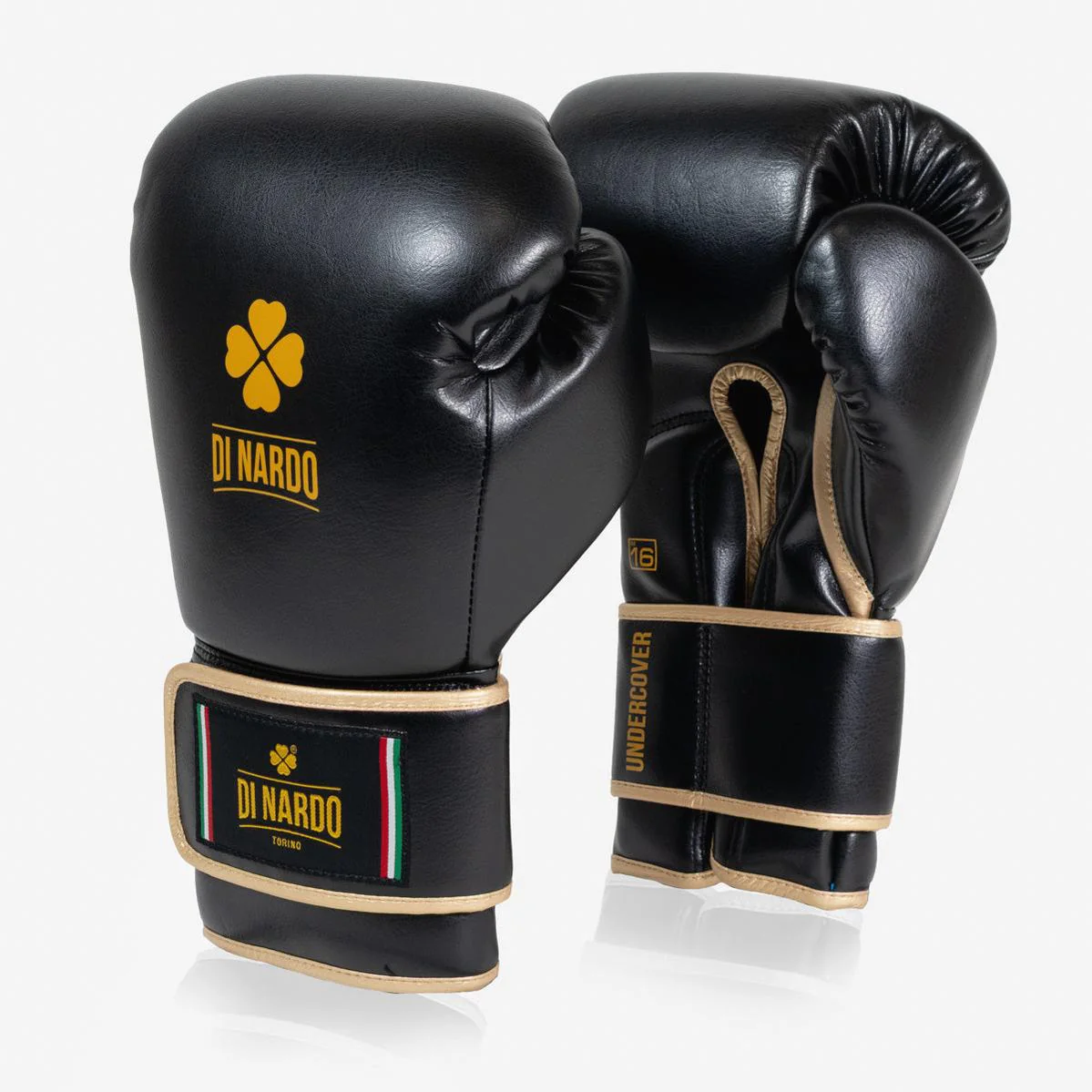 Guantes de boxeo Di Nardo Encubierto con Velcro Negro-oro - Image 2