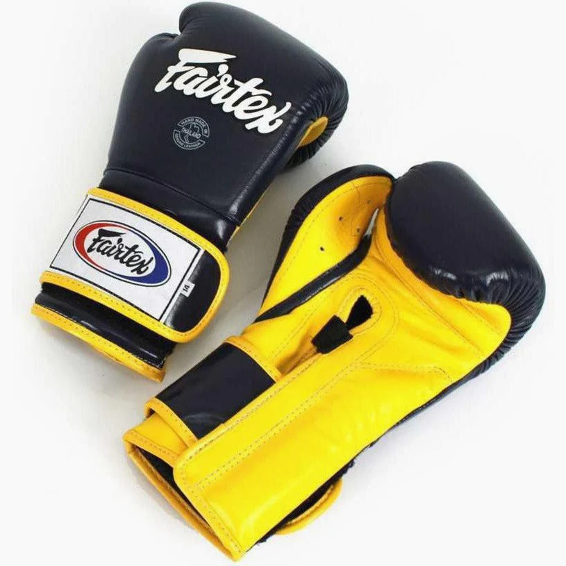 Guantes de boxeo Fairtex Mexican Estilo BGV9 Azul-amarillo  - Image 2