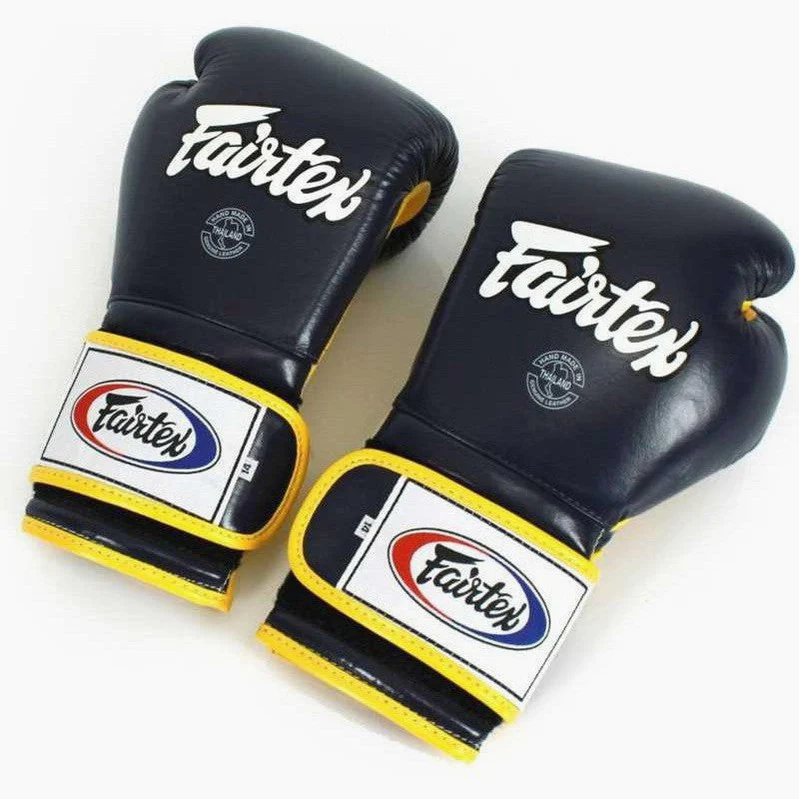 Guantes de boxeo Fairtex Mexican Estilo BGV9 Azul-amarillo  - Image 3