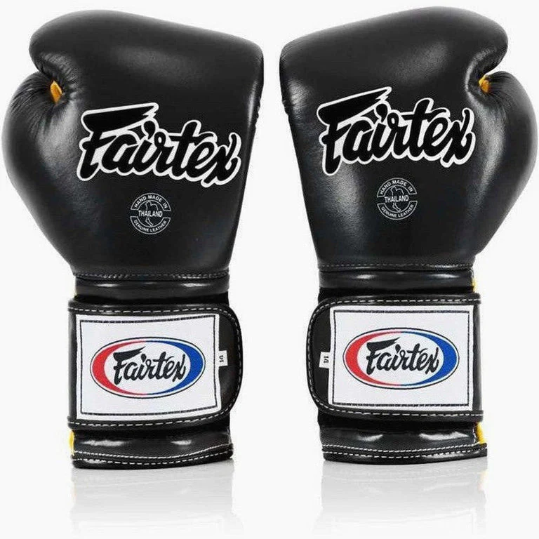 Guantes de boxeo Fairtex Mexican Estilo BGV9 Negro-amarillo  - Image 2