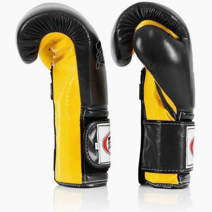 Guantes de boxeo Fairtex Mexican Estilo BGV9 Negro-amarillo  - Image 4