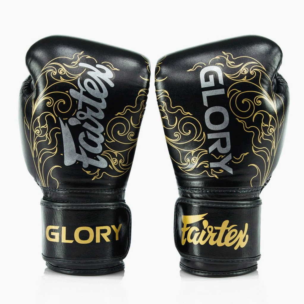 Guantes de boxeo Fairtex x Glory BGVG3 Negro-oro  - Image 2