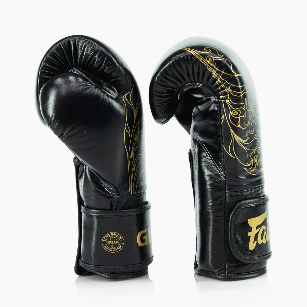 Guantes de boxeo Fairtex x Glory BGVG3 Negro-oro  - Image 4
