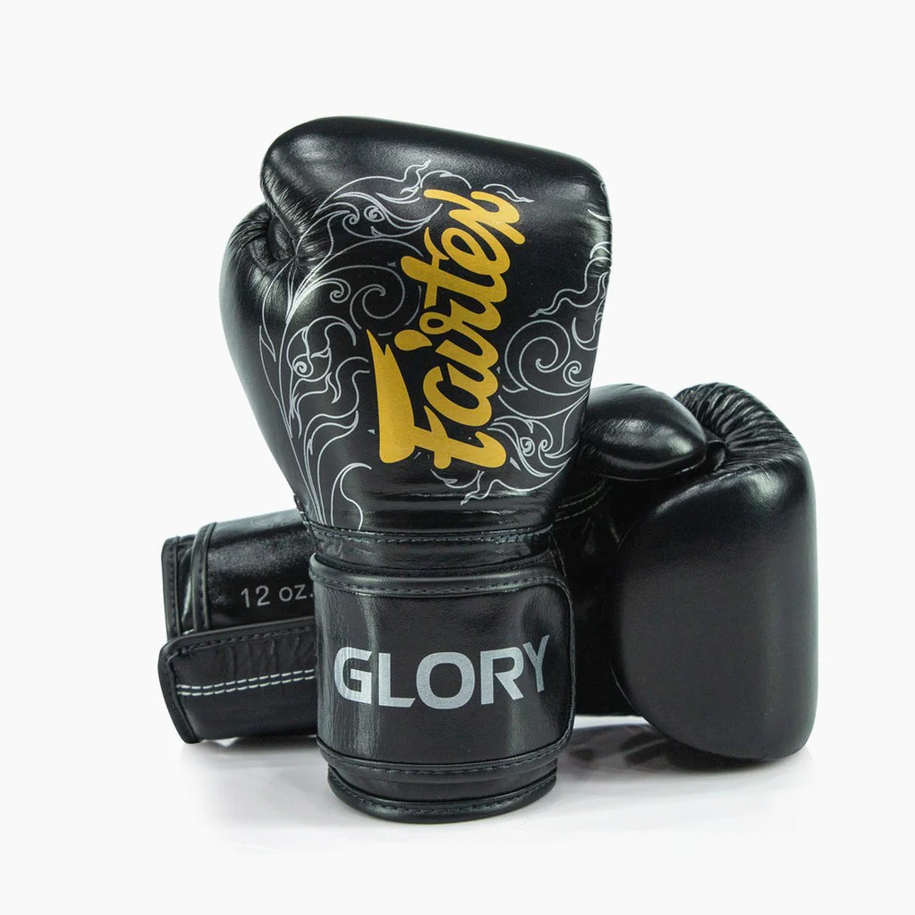 Guantes de boxeo Fairtex x Glory BGVG3 Negro-plata - Image 2