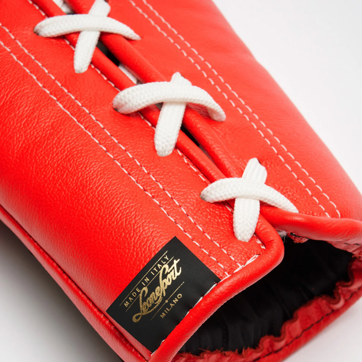 Guantes de boxeo Leone Deporte Orlando Classico con cordones Rojo  - Image 8