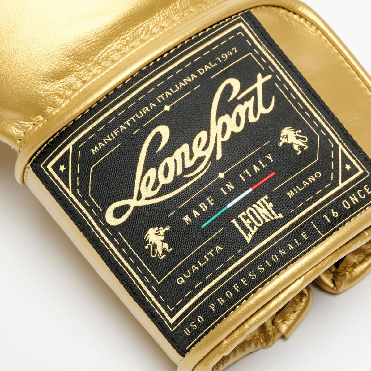 Guantes de boxeo Leone Deporte Orlando Classico con velcro Oro  - Image 10