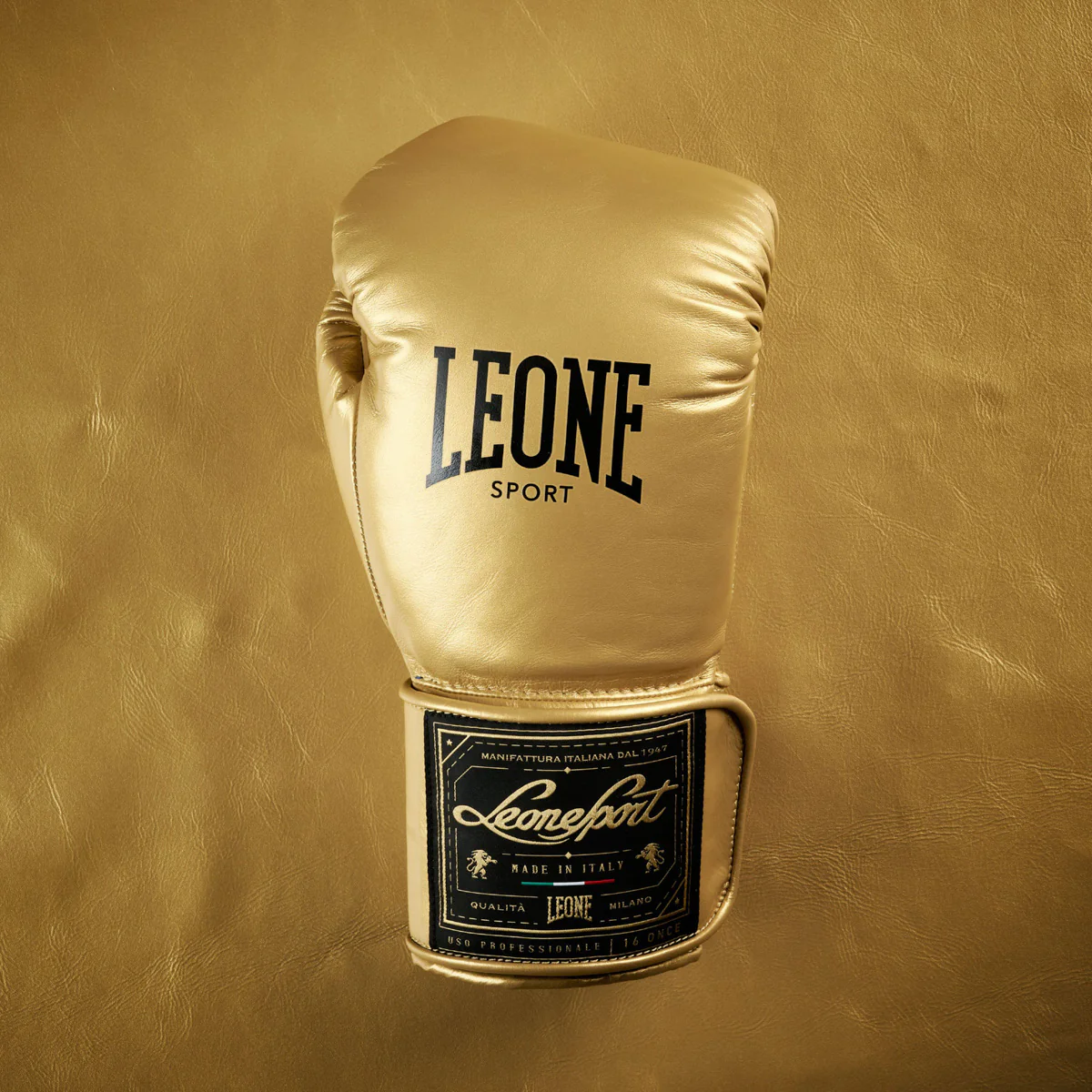 Guantes de boxeo Leone Deporte Orlando Classico con velcro Oro  - Image 11