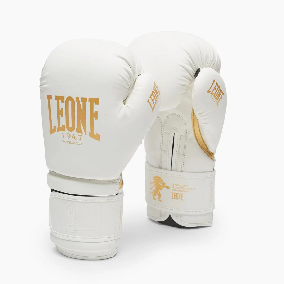 Guantes de boxeo Leone Ídolo GN059D Blanco-oro 