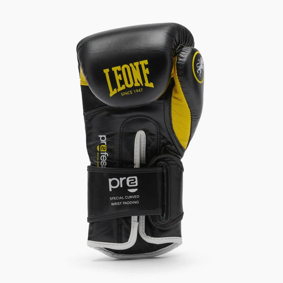 Guantes de boxeo Leone Professional 2 GN115C Amarillo 12 Oz - Image 3
