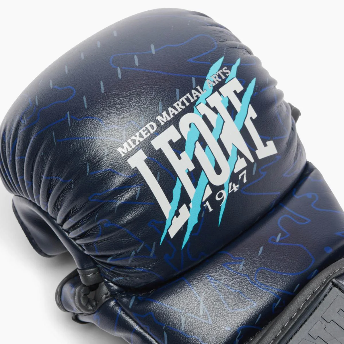 Guantes MMA Leone Primal Instinct Entrenamiento GP116 con pulgar Azul  - Image 5