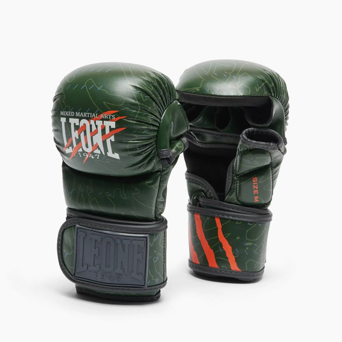 Guantes MMA Leone Primal Instinct Entrenamiento GP116 con pulgar Verde 