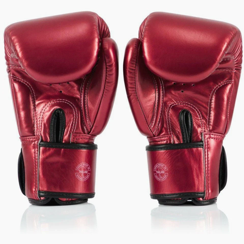 Guantes Muay Thai Fairtex Metálico BGV22 Rojo  - Image 4
