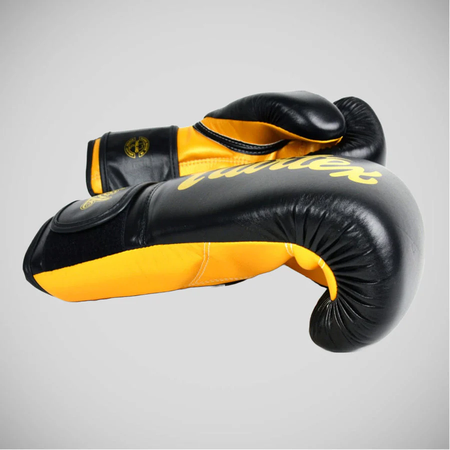 Guantes Muay Thai Fairtex Super Sparring BGV18 Negro-oro - Image 3