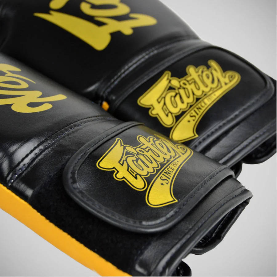 Guantes Muay Thai Fairtex Super Sparring BGV18 Negro-oro - Image 4