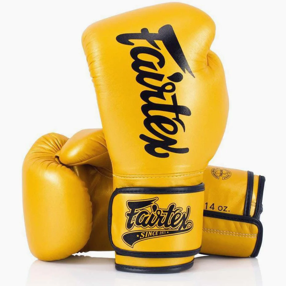 Guantes Muay Thai Fairtex Super Sparring BGV18 Oro 