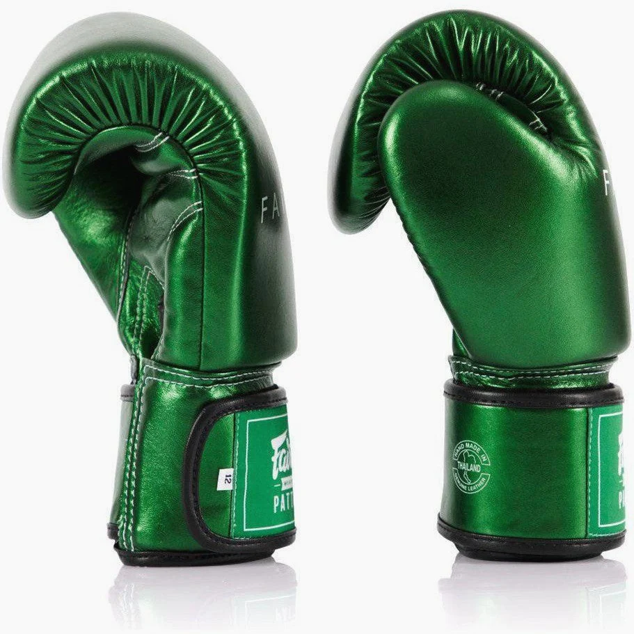 Guantes Muay Thai Fairtex Metálico BGV22 Verde  - Image 3