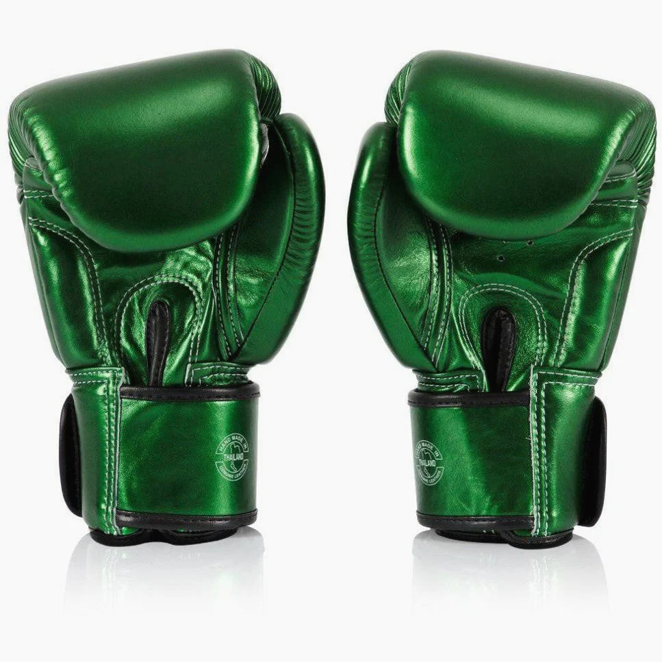 Guantes Muay Thai Fairtex Metálico BGV22 Verde  - Image 4