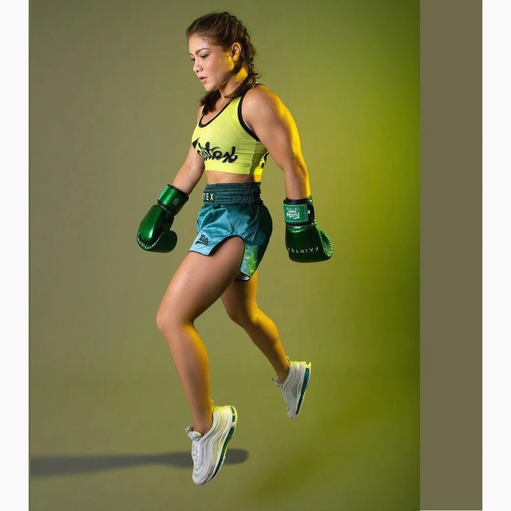 Guantes Muay Thai Fairtex Metálico BGV22 Verde  - Image 5