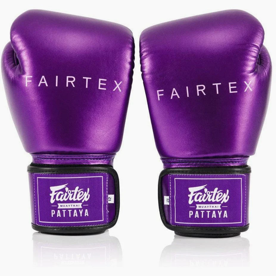 Guantes Muay Thai Fairtex Metálico BGV22 Violeta - Image 2